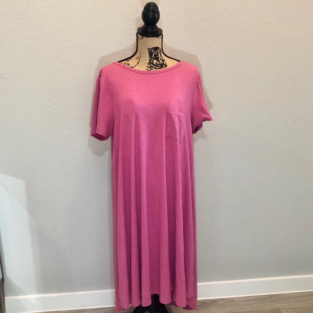 LuLaRoe Pink Carly Swing Dress